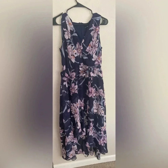 R&K Floral Maxi Dress Size 8 Purple - Picture 1 of 3
